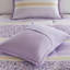 Ensemble de couette 5 pièces en microfibre seersucker brodée à volants, beige/rouge, taille grand lit/queen