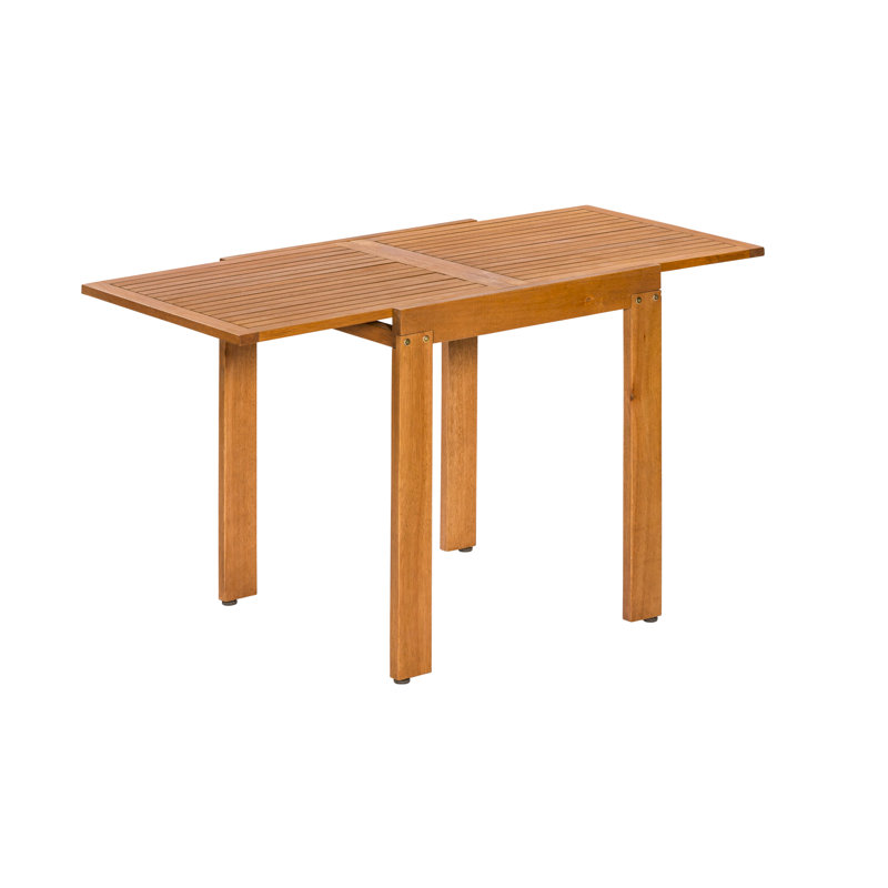 Colletti 2 - Person Wood Patio Dining Set with Rectangular Table , Cushions Included