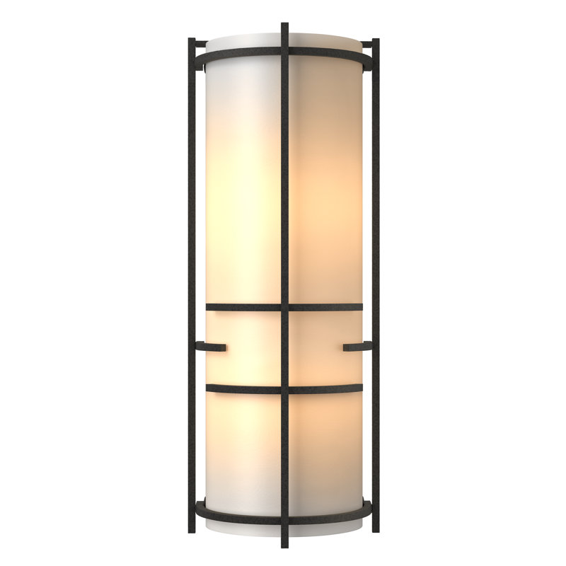Banded 2 - Light Flush Mounted Sconce, Natural Iron, White Art