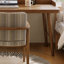 Bureau d'écriture brun en bois massif en forme de L-801507806-801507801