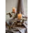 7.5" H Gold Aluminum and Glass Rabbit Pillar Candle Holder