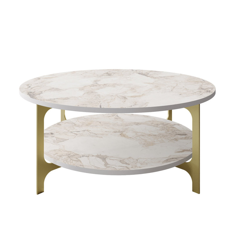 Versy Round Coffee Table, Gold, Ephesus