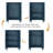 47.2''Tall Cabinet with Carved Doors, Freestanding Storage Cabinet with Adjustable Shelves-657471619