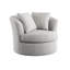 Thamm Upholstered Swivel Chair with Throw Pillows