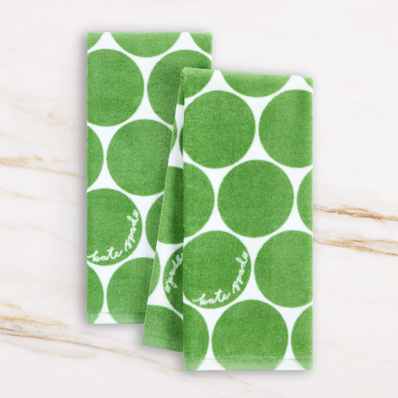 Loop And Dot Kitchen Towel Set, Green