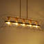  Luminaire suspendu linéaire surdimensionné à 5 lumières 39 po pour îlot de cuisine moderne à intensité variable