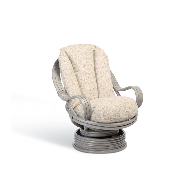 Wicker Rocking Chair, Grey/Grey