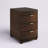Ajai 3 Drawer End Table with Storage and Built-In Outlet -Espresso finish