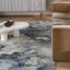 Tapis intérieur / extérieur en mosaïque de pierre bleue / beige 8 pi x 11 pi (7 pi 9 po x 10 pi 8 po) de Joni-1330939217