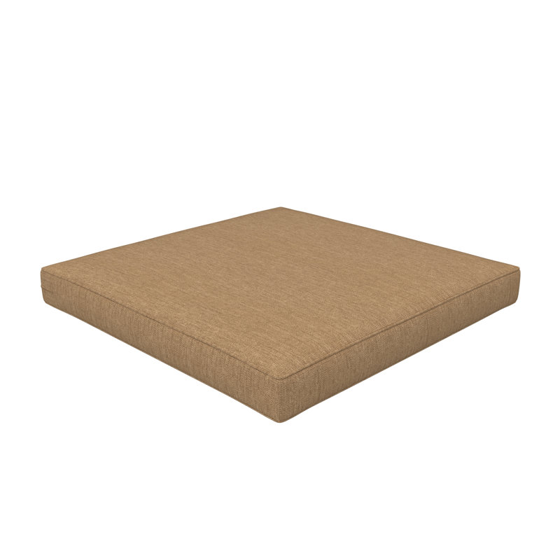 Sunbrella® Outdoor Ottoman Seat Cushion, 24" W x 24" D, Canvas Heather Beige