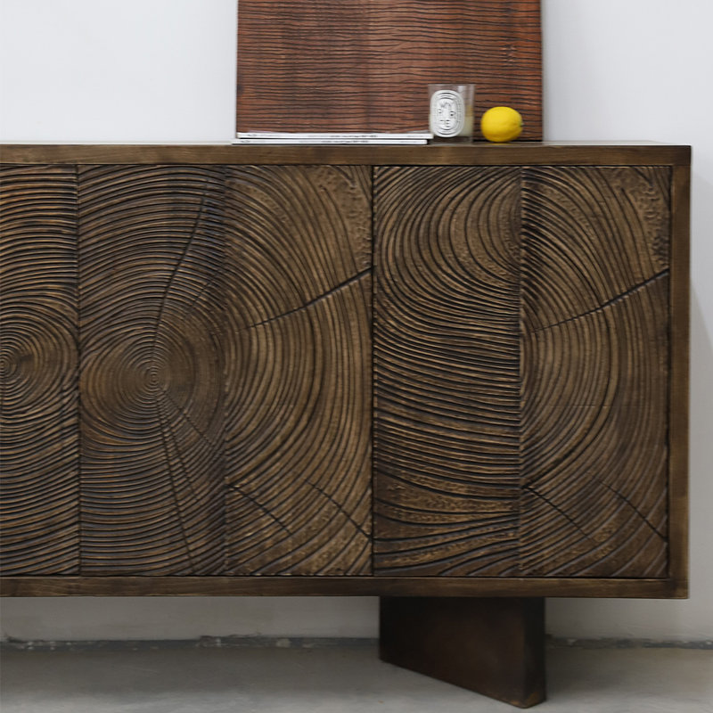 Buffet de style européen rétro minimaliste, H 33,4 po x l 78,7 po x P 13,7 po