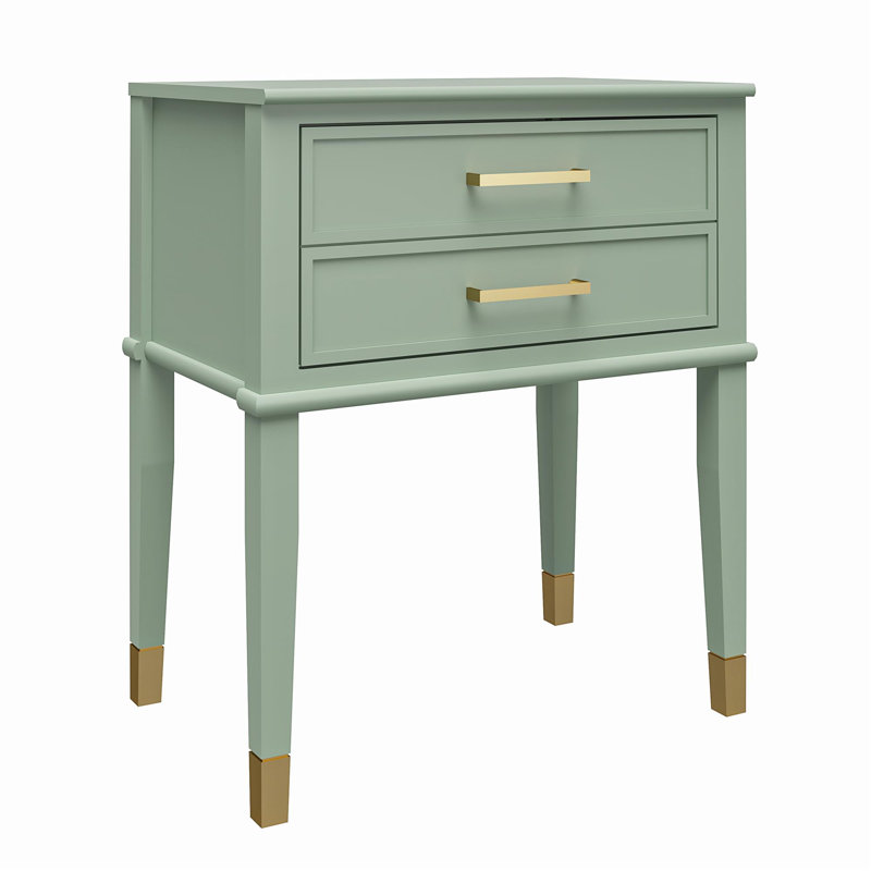 1 Drawer End Table, Green