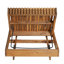 Ensemble de méridienne en bois d'acacia avec coussin triple et plateau latéral, mobilier d'extérieur-1701822690