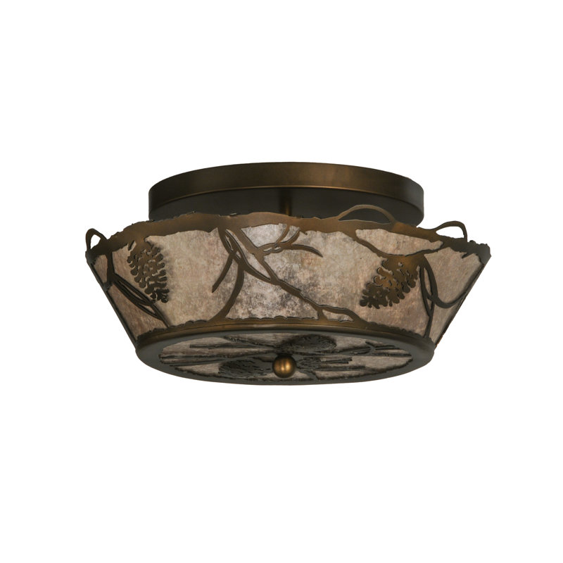 Whispering 2 - Light Flush Mount, 8" H x 16" W x 16" D