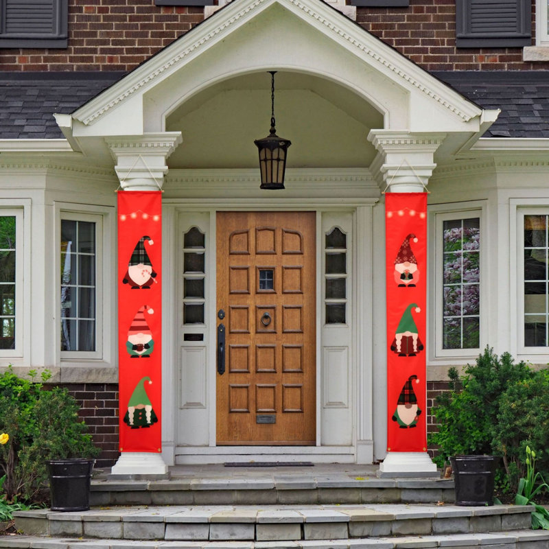 12" x 72" Gnome Christmas Banners - Festive Holiday Window Decor