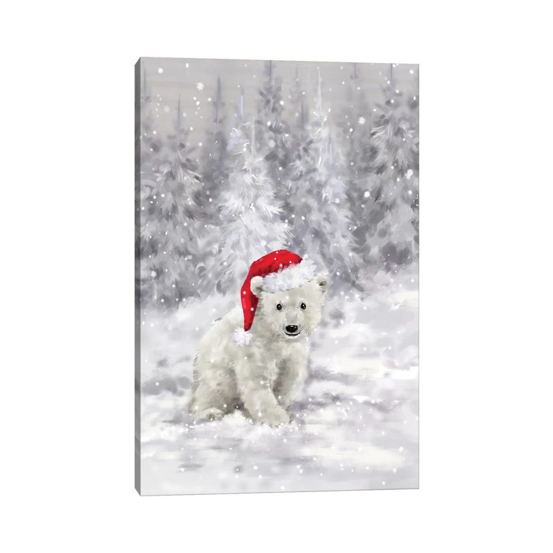 Polar Bear In Wood II by MAKIKO - Wrapped Canvas Gallery-Wrapped Canvas Giclée, 45.72cm H x 30.48cm W