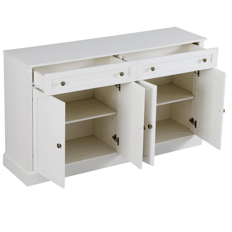 2 -Drawer Wood Accent Storage Cabinet, Antique White
