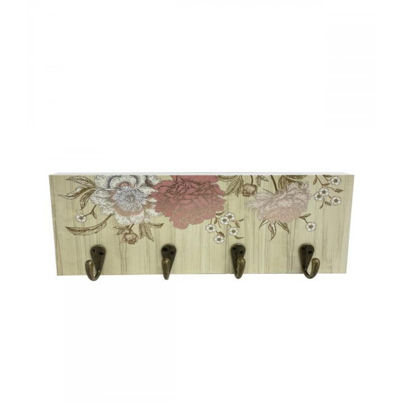 Tickled Pink Floral Patterned Key Rack