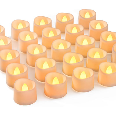Flameless Led Tea Lights Candles Battery Operated, 200+Hour Fake Electric Candles Tealights For Votive, Aniversary, Wedding Centerpiece Table Decor, Funeral, Halloween, Christmas