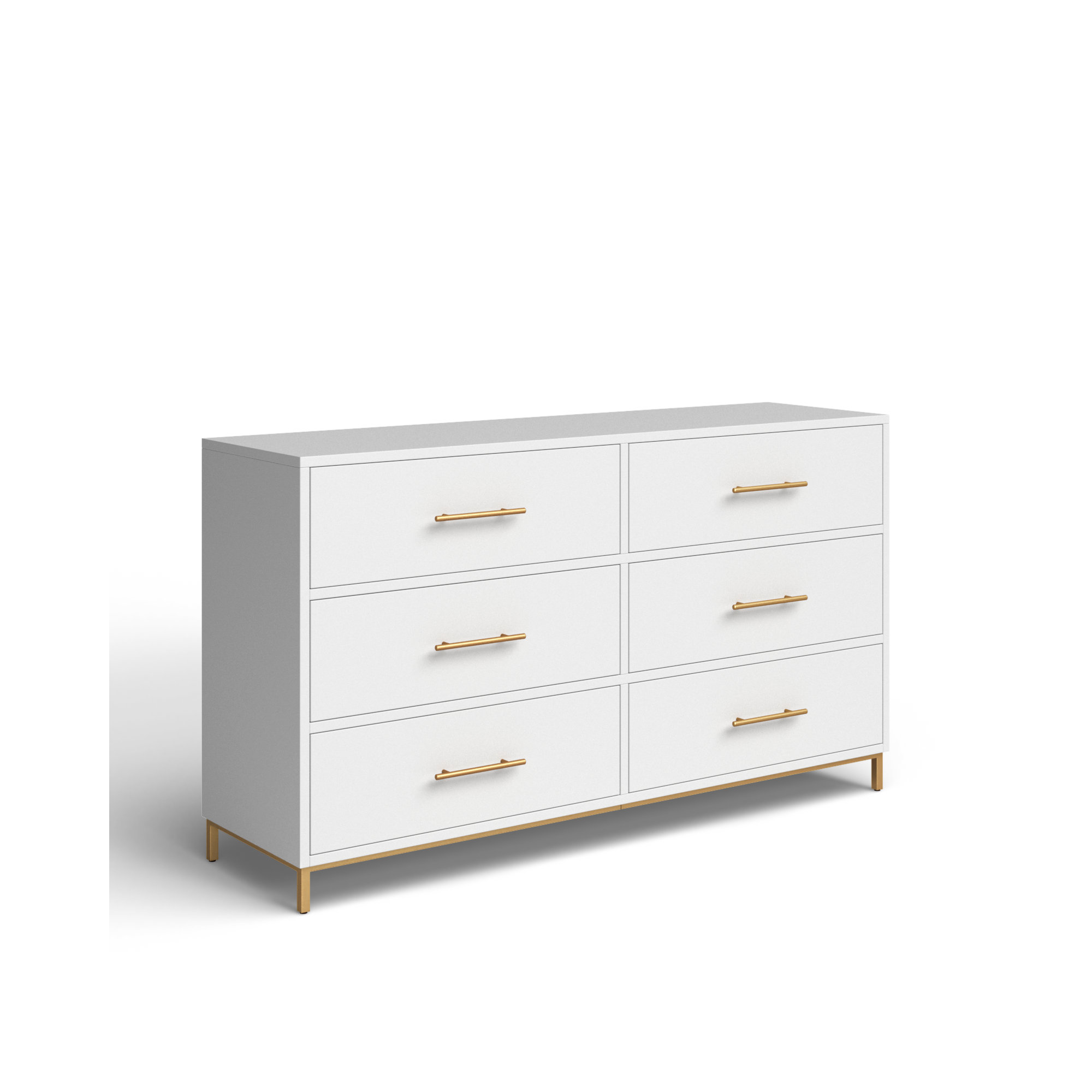 Marino 6 - Drawer Dresser, White