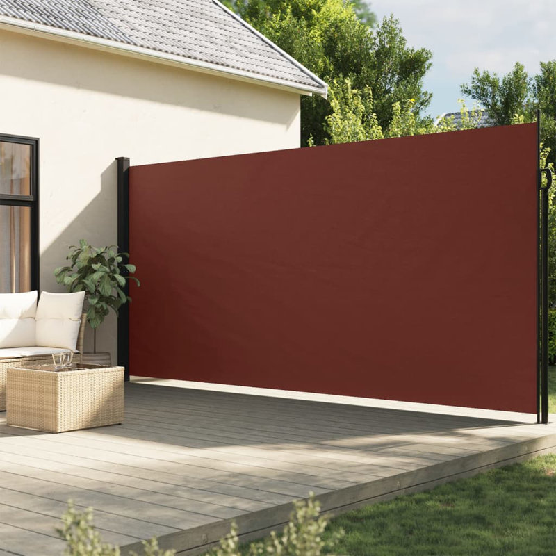 Retractable Side Awning, 220cm H x 600cm W, Brown