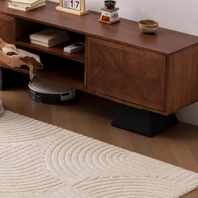 Meuble télé en bois massif au design simple, 62.99"