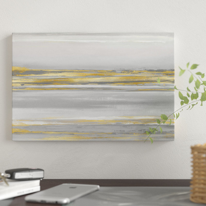«Subtle Reflections With Gray» par Allie Corbin - Impression sur toile tendue sur châssis, H 8 po x l 12 po x P 0,75 po