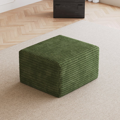 Repose-pieds de canapé, aucun assemblage requis, vert (tissu velours côtelé moelleux)