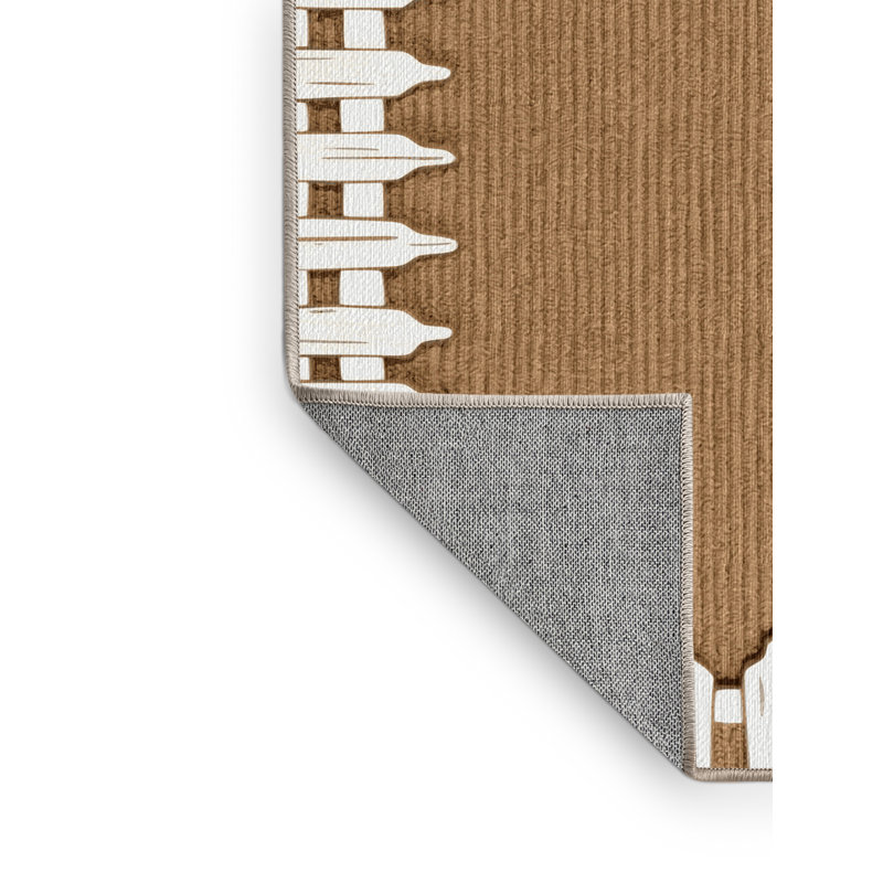 Tapis lavable avec bordure de clôture, Tapis de couloir 2 pi x 4 pi