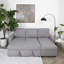 Razzak 3 Seater Linen Sofa Bed-180110789