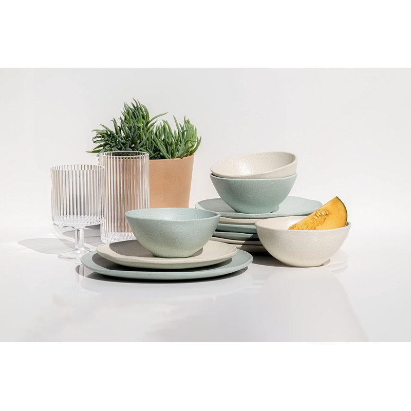 Assiette plate Rudmal, Vert sauge