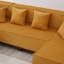 Modern U-Shaped Sectional Sofa 130" Sectional Sofa Upholstered Sofa with RGB LED Light Strip and 6 Pillows-1951851383