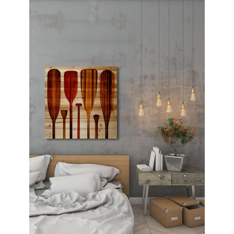 Paddles par Parvez Taj - reproduction de photo sur bois, H 48 po x l 48 po
