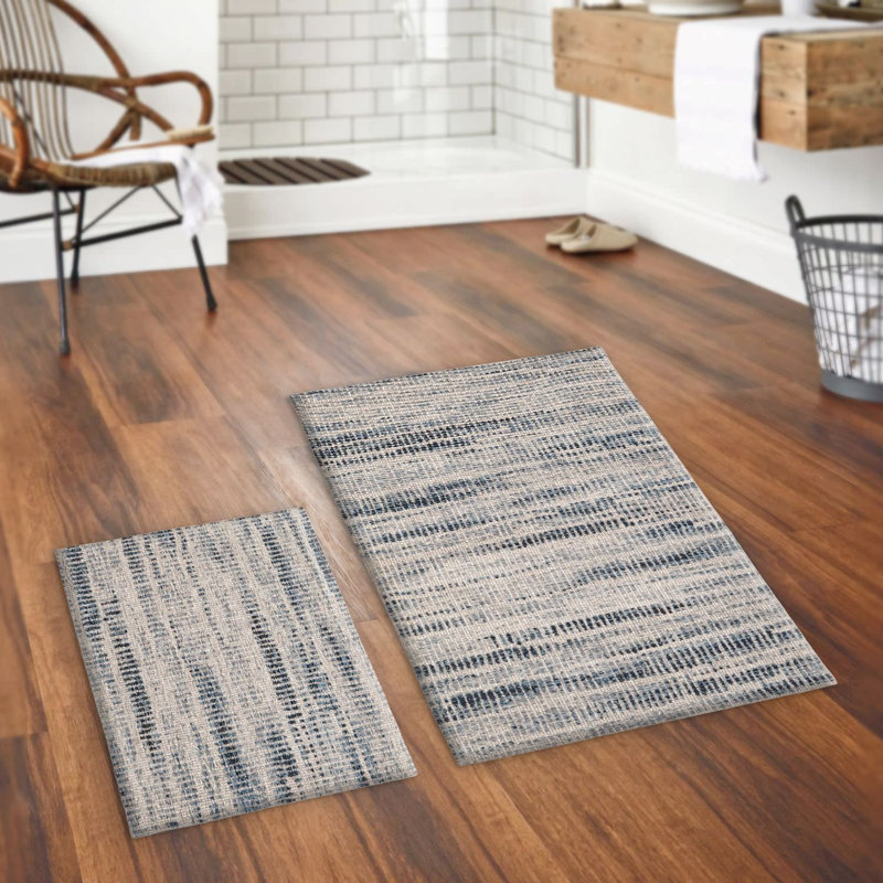 Ensemble de tapis de bain 2 pièces Pichardo, Gris