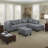104.5" Upholstered Sofa,Chaise & Ottoman , Gray