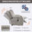 Polyester With Power Lift Function Recliner Chair, With Heavy-Duty Motion Mechanism With 8-Point Vibration With Massage Function And Lumbar With Heating Functioning, With USB Port And With Type-C Port Ports, Stainless Steel With Cup Holders-557637502