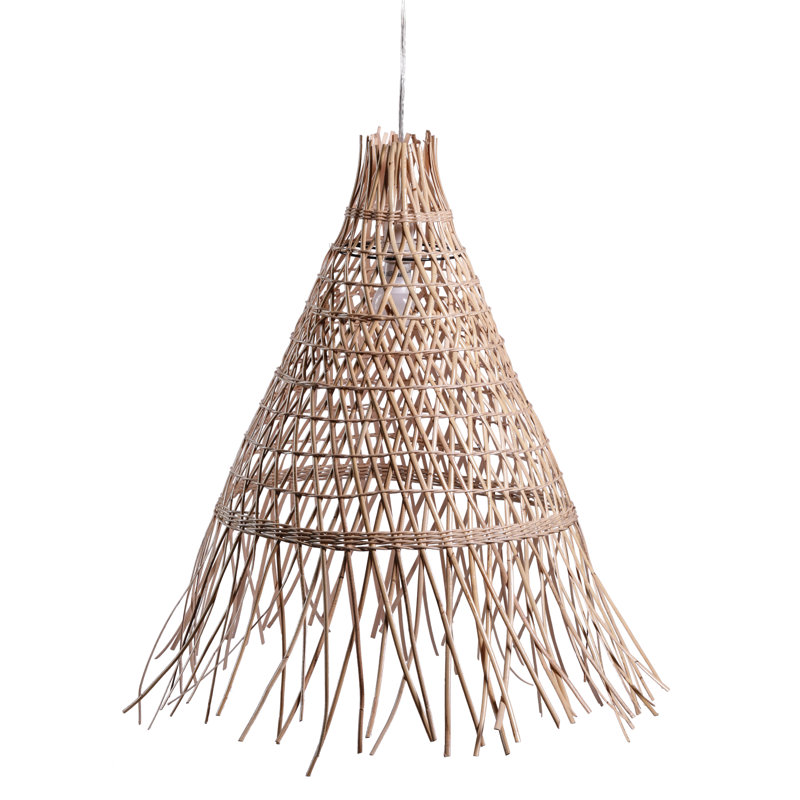 Luminaire suspendu unique en forme de cloche à 1 lumière Lavinia, H 32,5 po x l 28,5 po x p 28,5 po