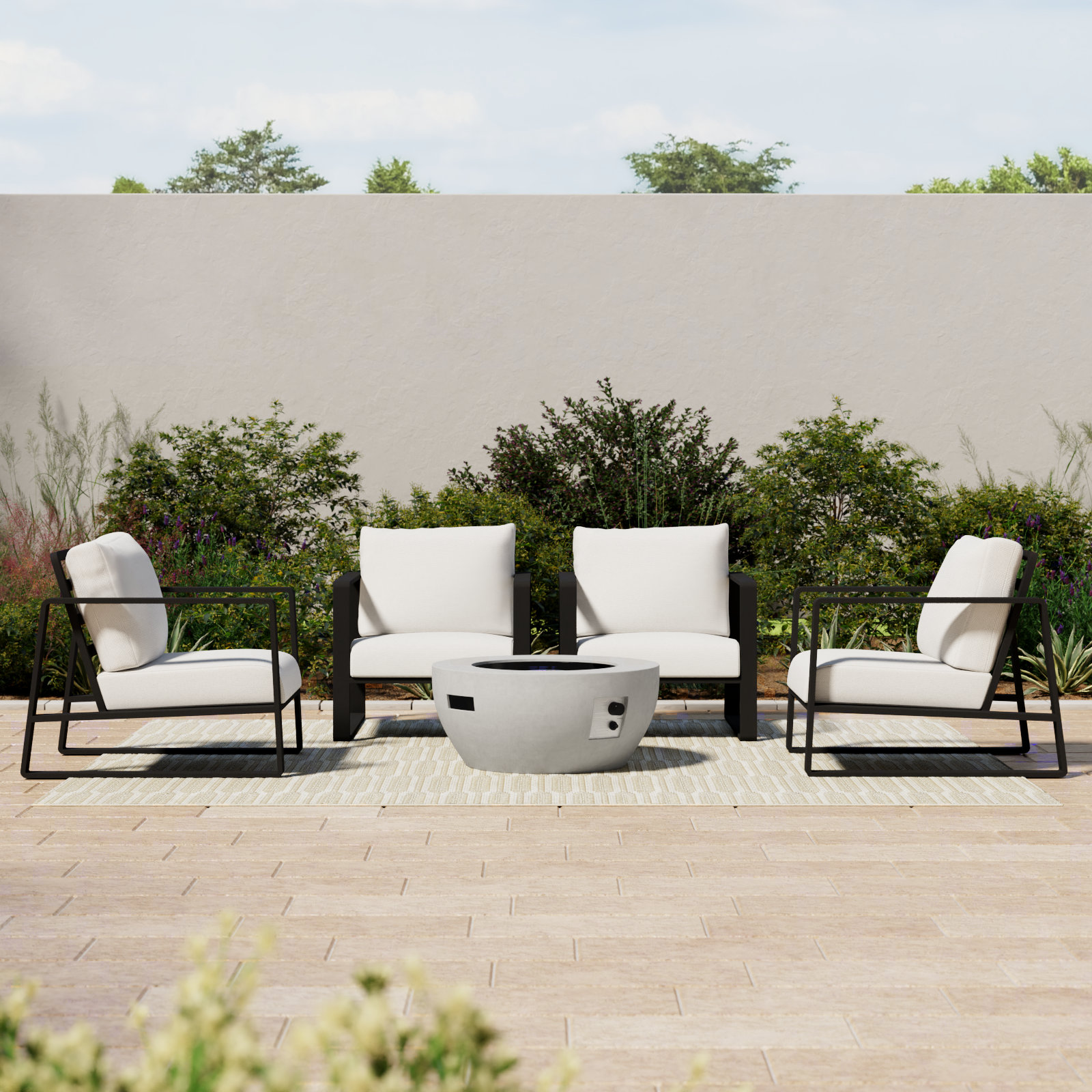 Leanna 4-Person Complete Patio Set
