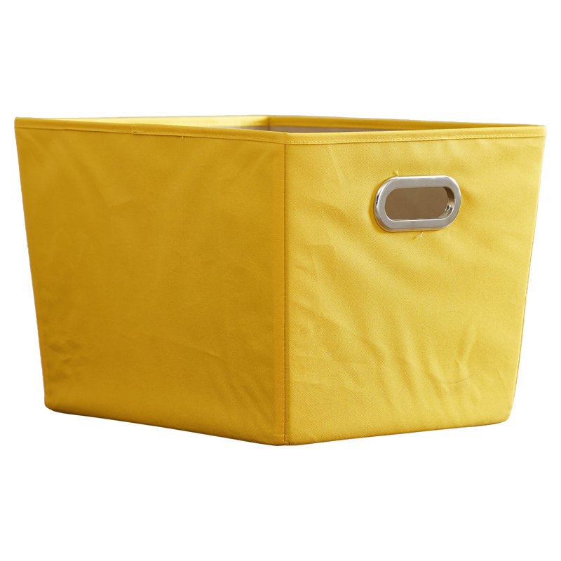 Panier en tissu, Jaune, H 12,8 po x l 14,5 po x P 18,3 po