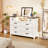 Commode 8 tiroirs avec miroir, coiffeuse de maquillage Cale