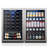 Freeatanding Wine Beverage Cooler Combo 46 Bottle & 155 Cans Wine Beverage Fridge with Reversible Door 3-Color LED Light Adjust Shelves(2 units)