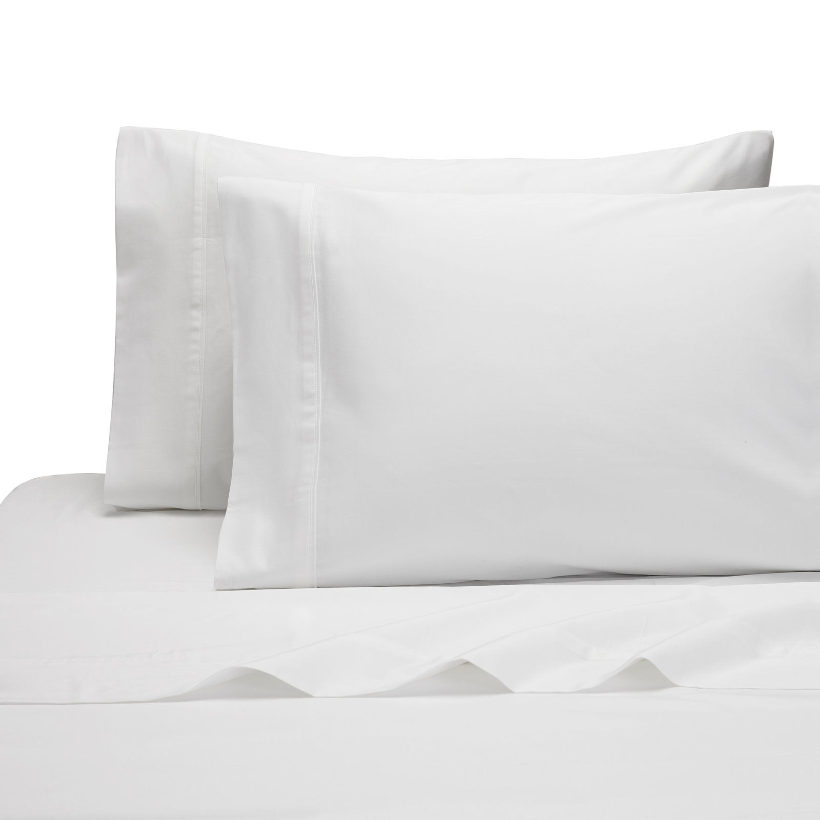 Rayon From Bamboo-Cotton Bedding Cotton Blend - Set of 2, King, White