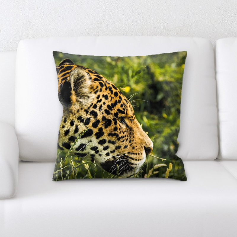 Coussin de jeté jaguar