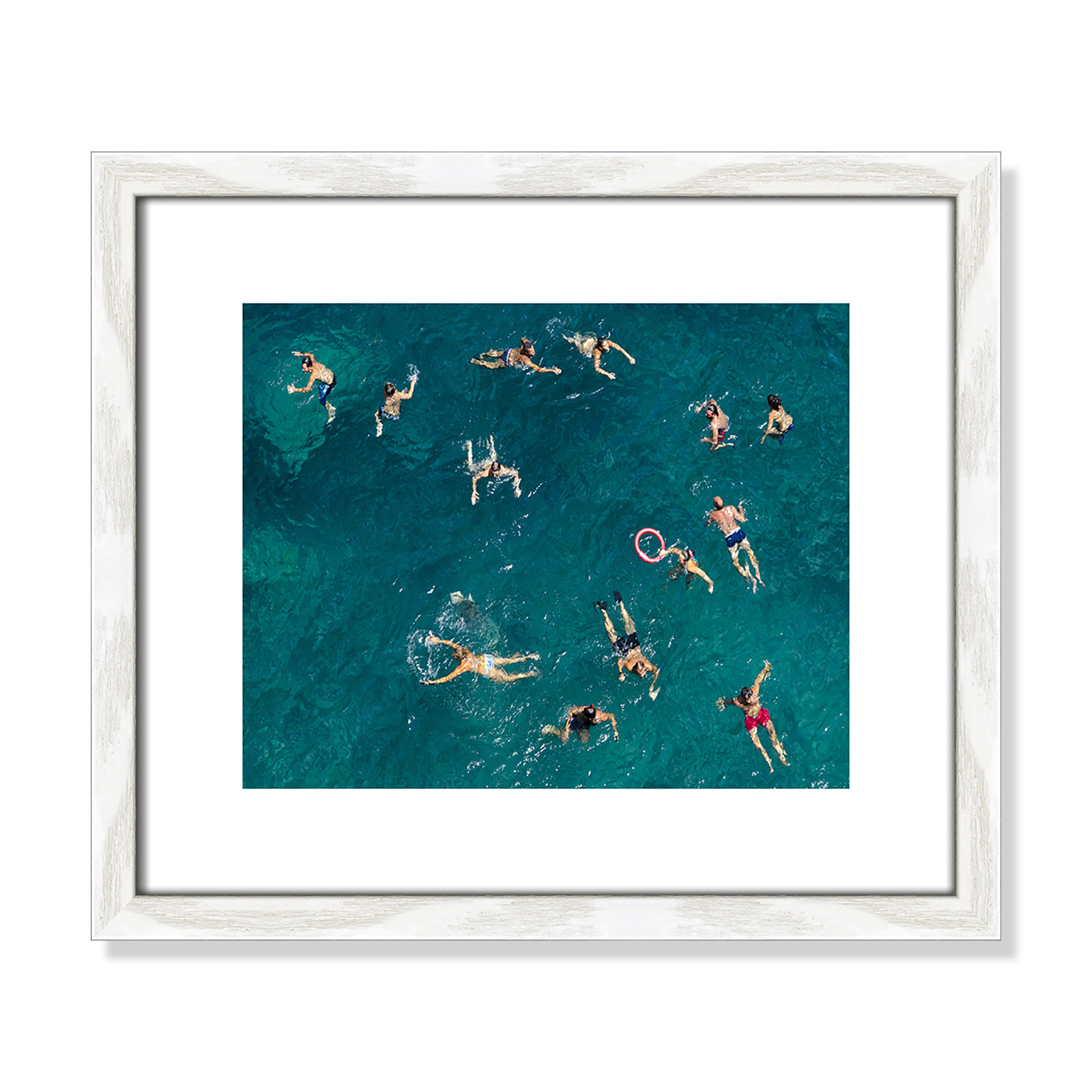 Norvell "Tonti" Print by Tonti, 13" H x 15" W x 0.75" D, White Wood Framed Paper