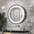 Gervon Lighted Surface Framed Round Medicine Cabinet Mirror Adjustable Shelf & AC Outlets-106226540-98501388