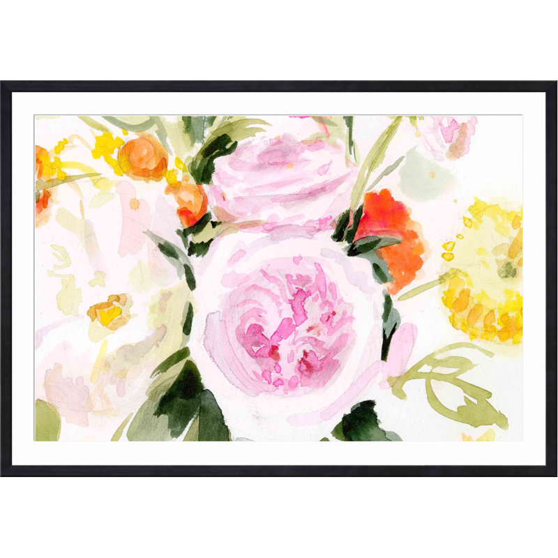 Loose Arrangement III par Victoria Borges - peinture encadrée, H 18 po x l 12 po, Noir