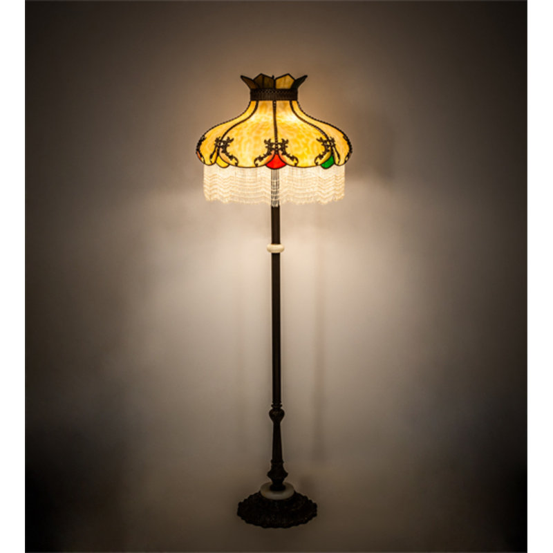 Greenbriar Oak Floor Lamp, Beige/Red/Craftsman Brown