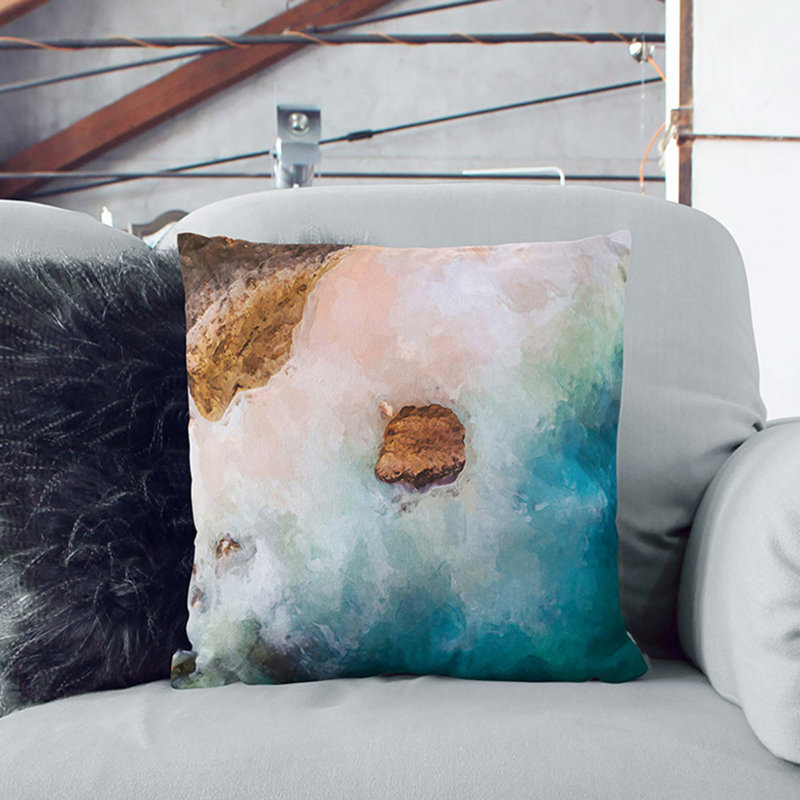 Square Throw Cushion, White, 40cm H x 40cm W x 15cm D