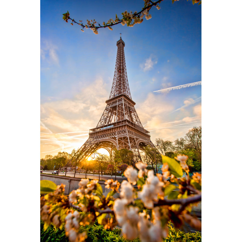Eiffel Tower by Extravagantni - Wrapped Canvas Print, 46cm H x 30cm W