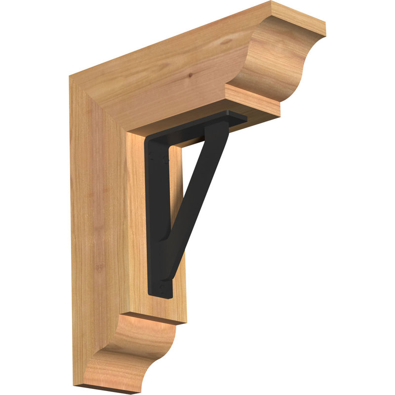 Support traditionnel en fer simple de 2 po d'épaisseur, H 12 po x P 9 1/2 po